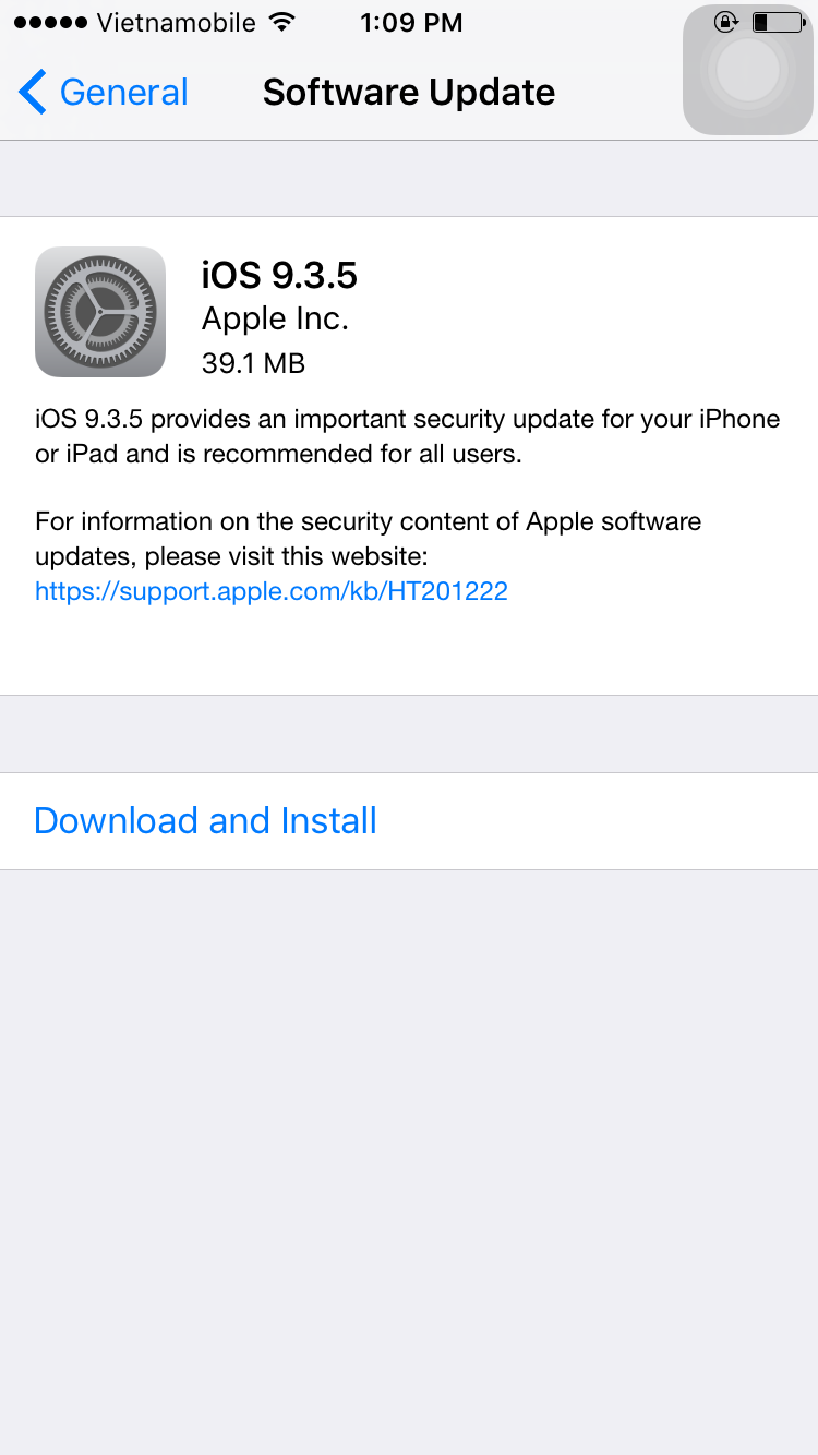 Link tải về iOS 9.3.5 cho iPhone, iPad và iPod Touch