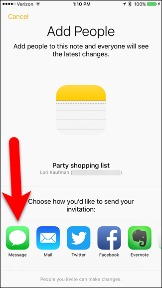 Làm việc nhóm trên ứng dụng Notes của iOS 10