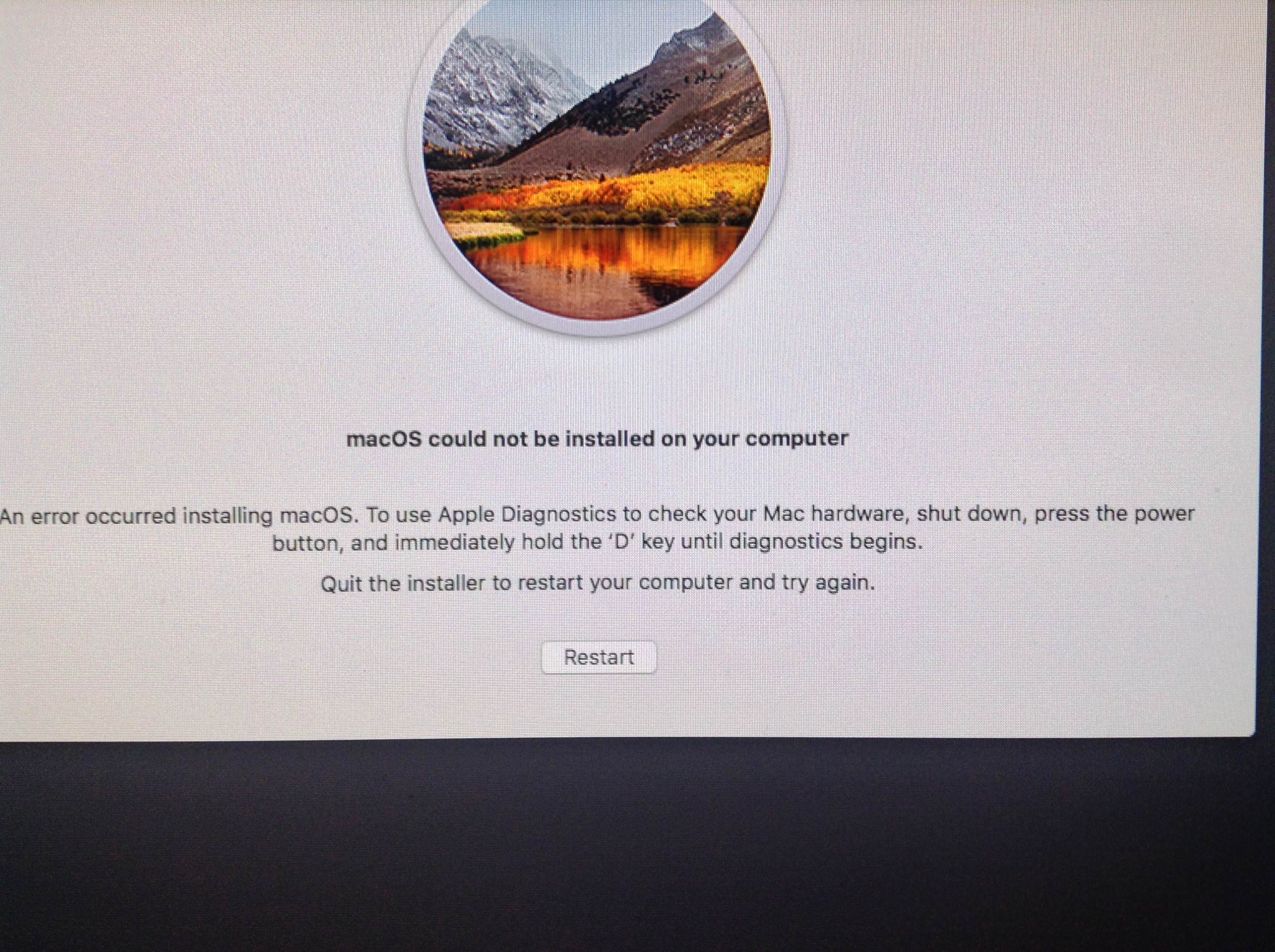 Mac os could not be installed on your computer что делать