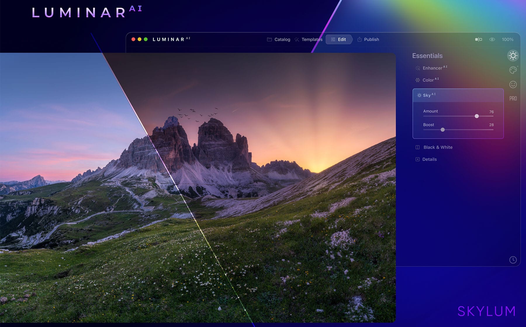 Skylum ra mắt LuminarAI tích hợp nhiều công cụ dùng AI chỉnh sửa ảnh