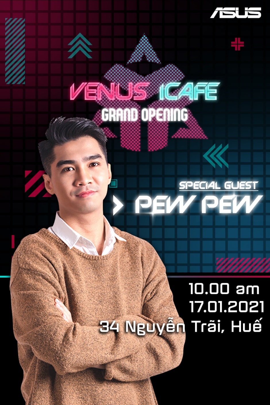 Venus Gaming khai trương cyber mới tại Huế vào ngày 17/01/2021